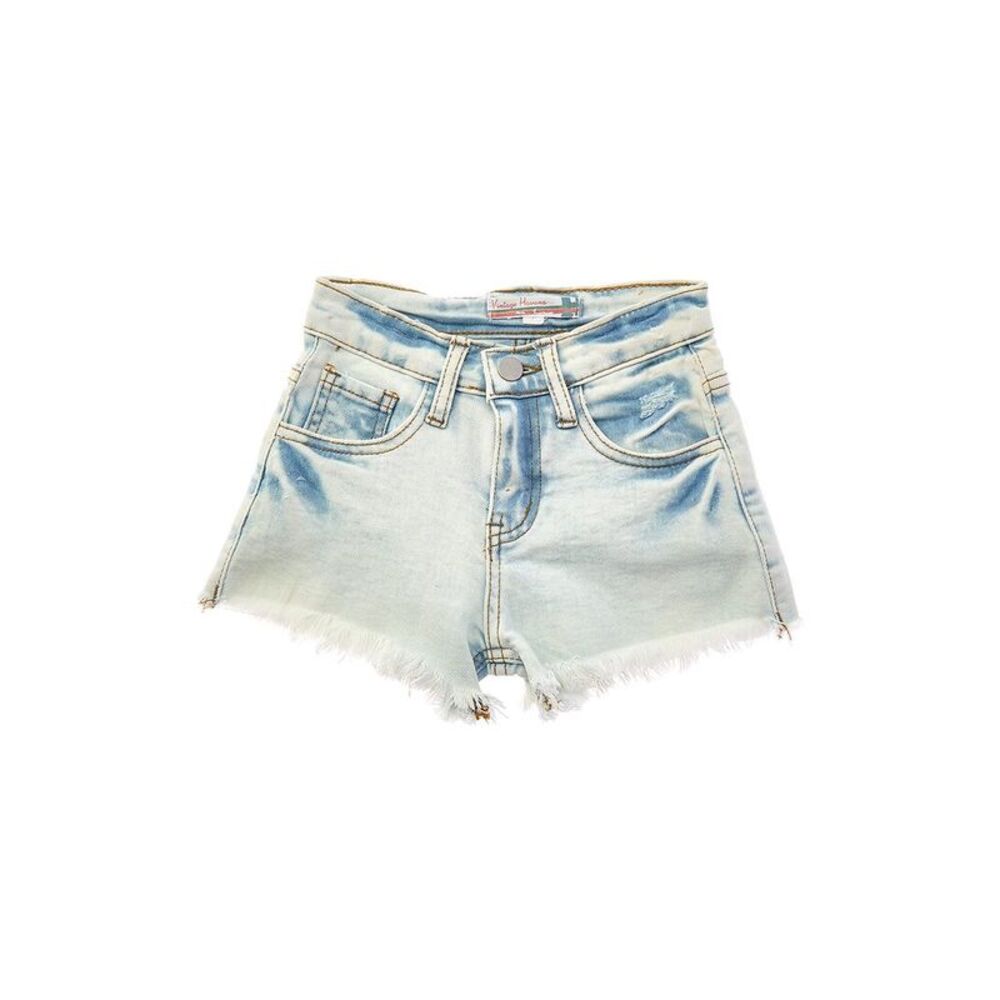 Vintage Havana Girls  Raw Edge Wide Leg Short, White
